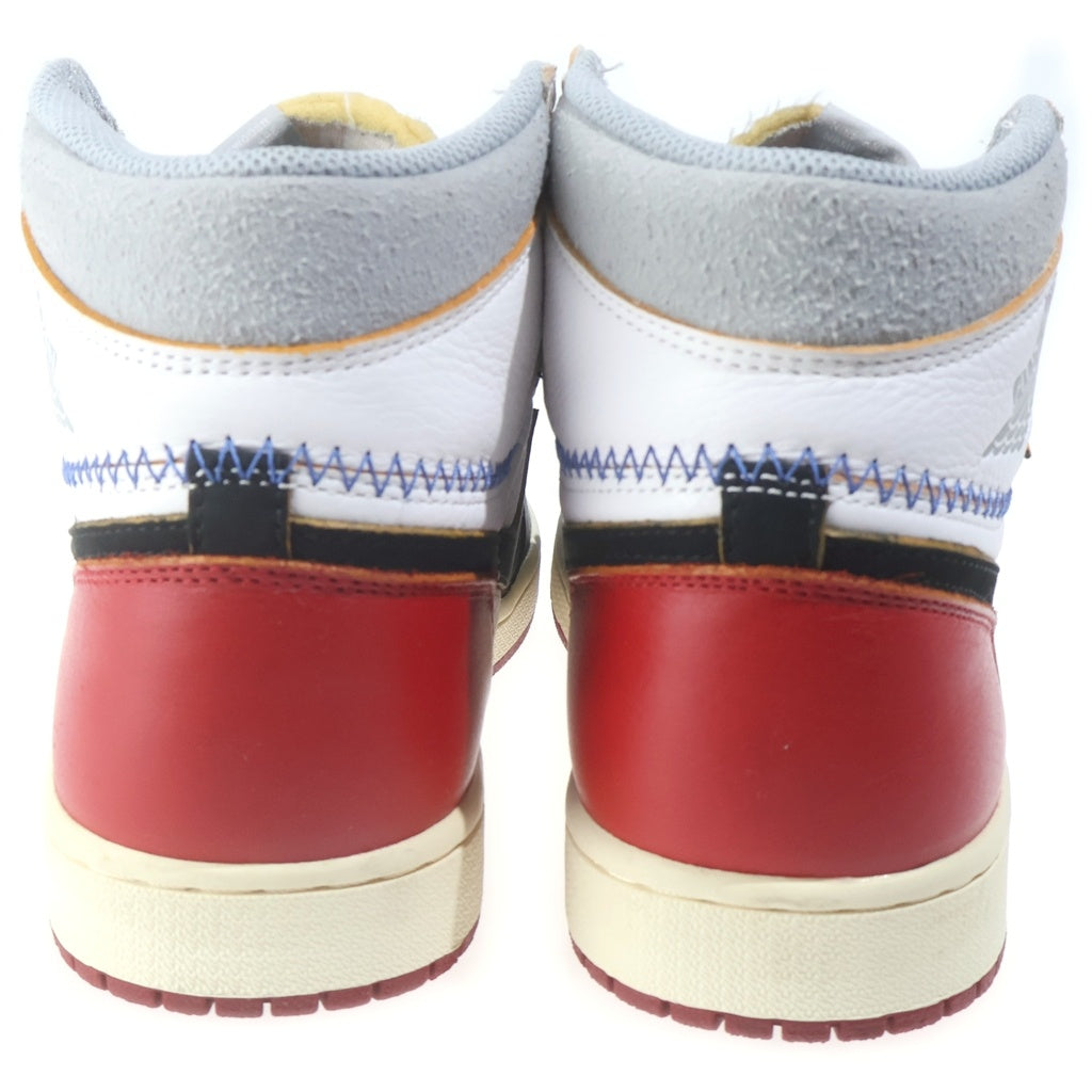 NIKE(ナイキ) ×UNION AIR JORDAN 1 RETRO HIGH OG NRG VARSITY RED/WOLF GREY BV1300-106 ユニオン エアジョーダン1 ハイカットスニーカー マルチ US9/27cm