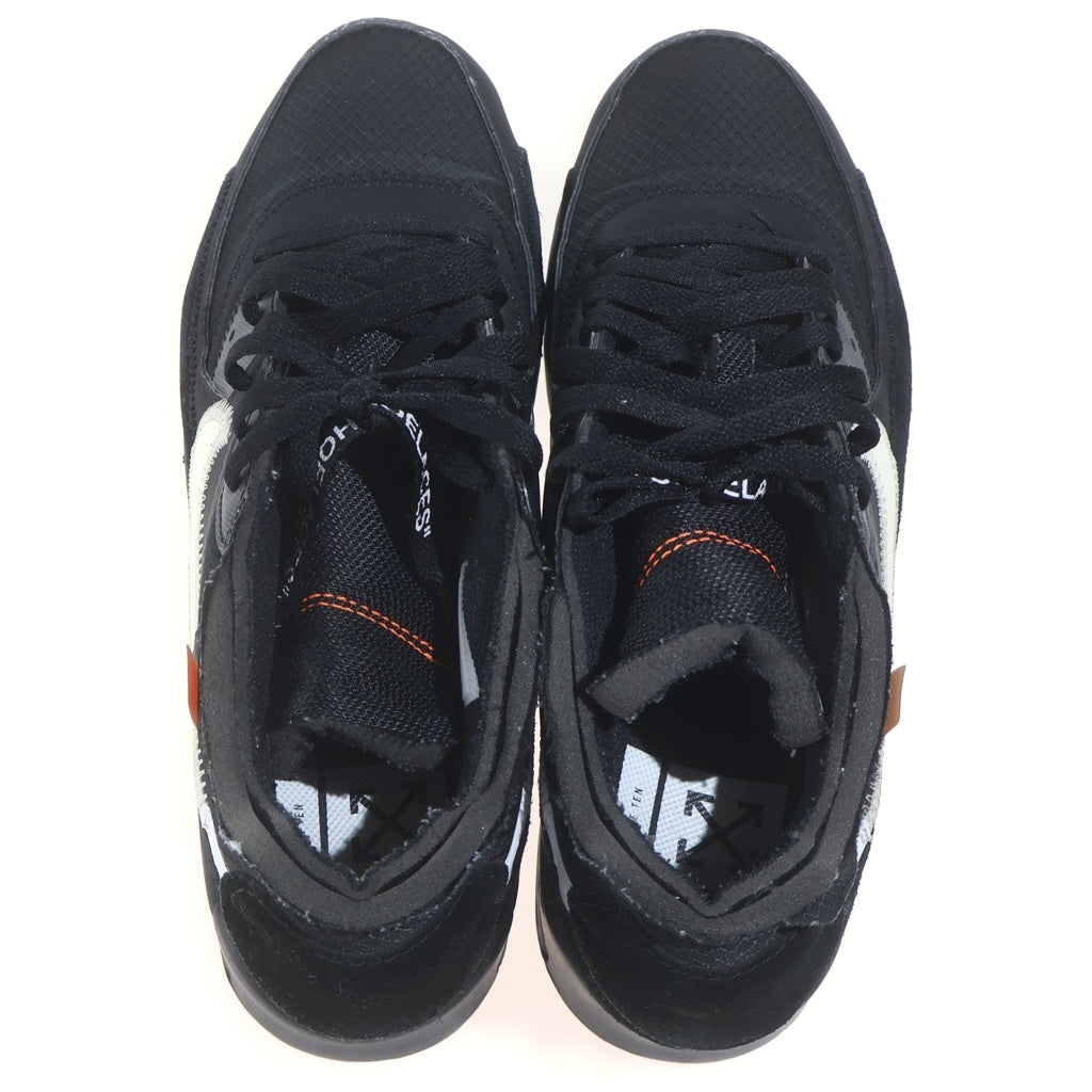 NIKE(ナイキ) ×OFF-WHITE AIR MAX 90 BLACK/BLACK-CONE-WHITE AA7293-001 オフホワイト エアマックス90 ローカットスニーカー ブラック US9.5/27.5cm AA7293-001