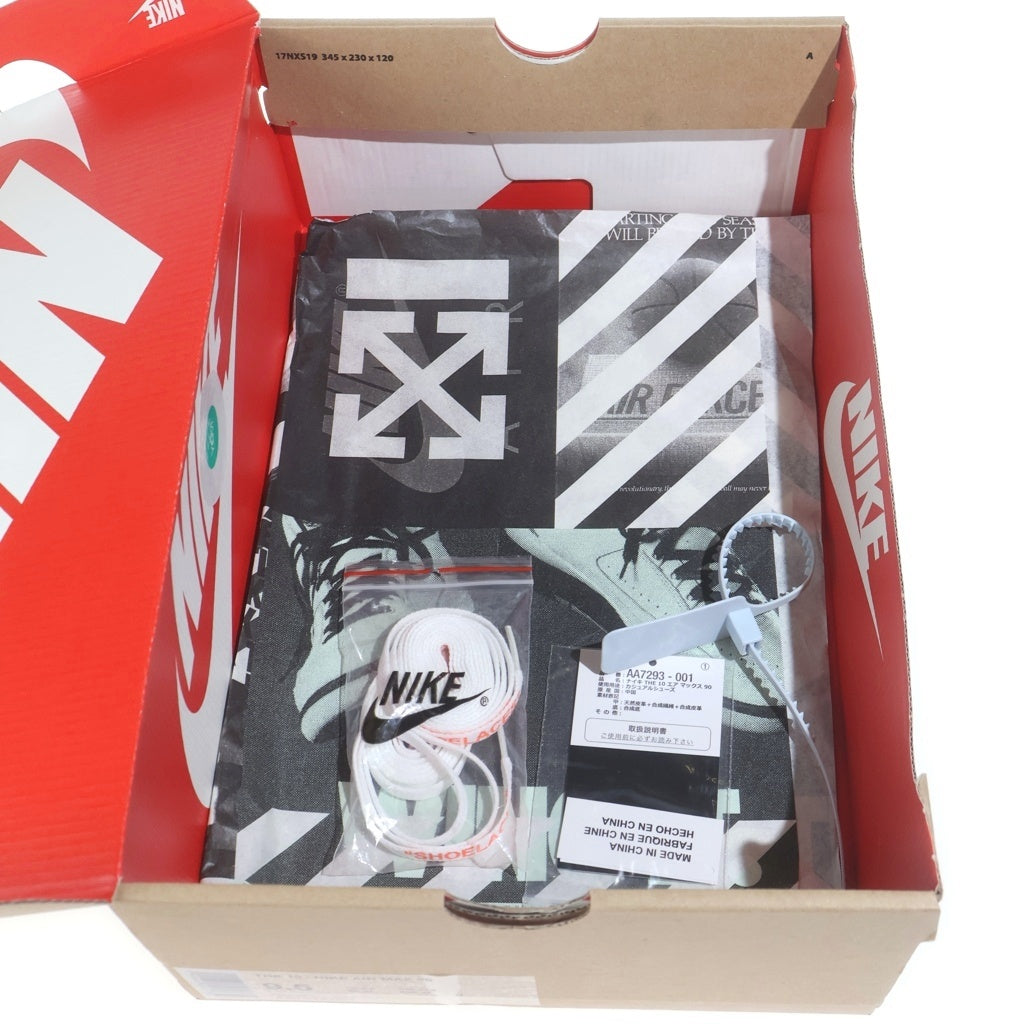 NIKE(ナイキ) ×OFF-WHITE AIR MAX 90 BLACK/BLACK-CONE-WHITE AA7293-001 オフホワイト エアマックス90 ローカットスニーカー ブラック US9.5/27.5cm AA7293-001