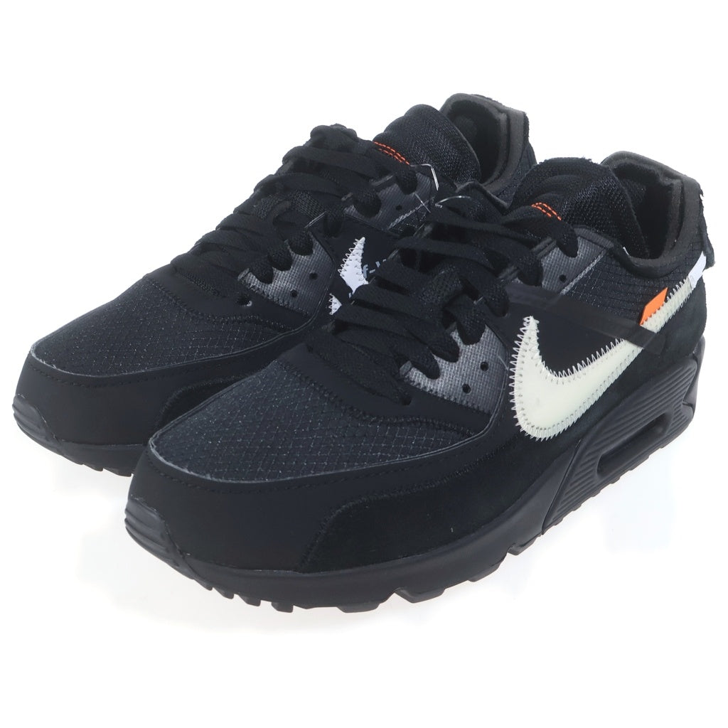 NIKE(ナイキ) ×OFF-WHITE AIR MAX 90 BLACK/BLACK-CONE-WHITE AA7293-001 オフホワイト エアマックス90 ローカットスニーカー ブラック US9.5/27.5cm AA7293-001