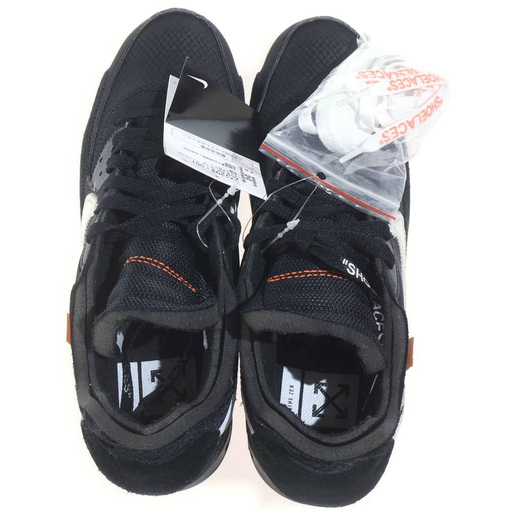 NIKE(ナイキ) ×OFF-WHITE AIR MAX 90 BLACK/BLACK-CONE-WHITE AA7293-001 オフホワイト エアマックス90 ローカットスニーカー ブラック US9.5/27.5cm AA7293-001