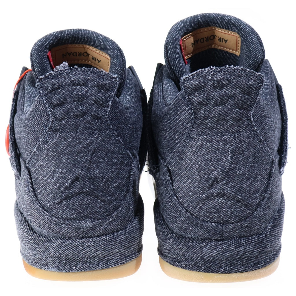 NIKE(ナイキ) ×LEVI'S AIR JORDAN 4 BLACK DENIM LEVIS TAB AO2571-001 リーバイス エアジョーダン4 ブラック デニム リーバイスタブ ハイカットスニーカー グレー US9.5/27.5cm
