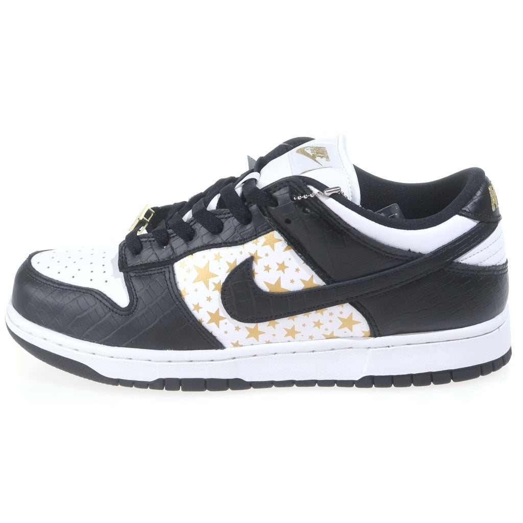 NIKE SB(ナイキエスビー) ×SUPREME DUNK LOW OG QS GOLD STARS WHITE/BLACK DH3228-102 シュプリーム ダンク ローカットスニーカー ブラック/ホワイト US9.5/27.5cm DH3228-102