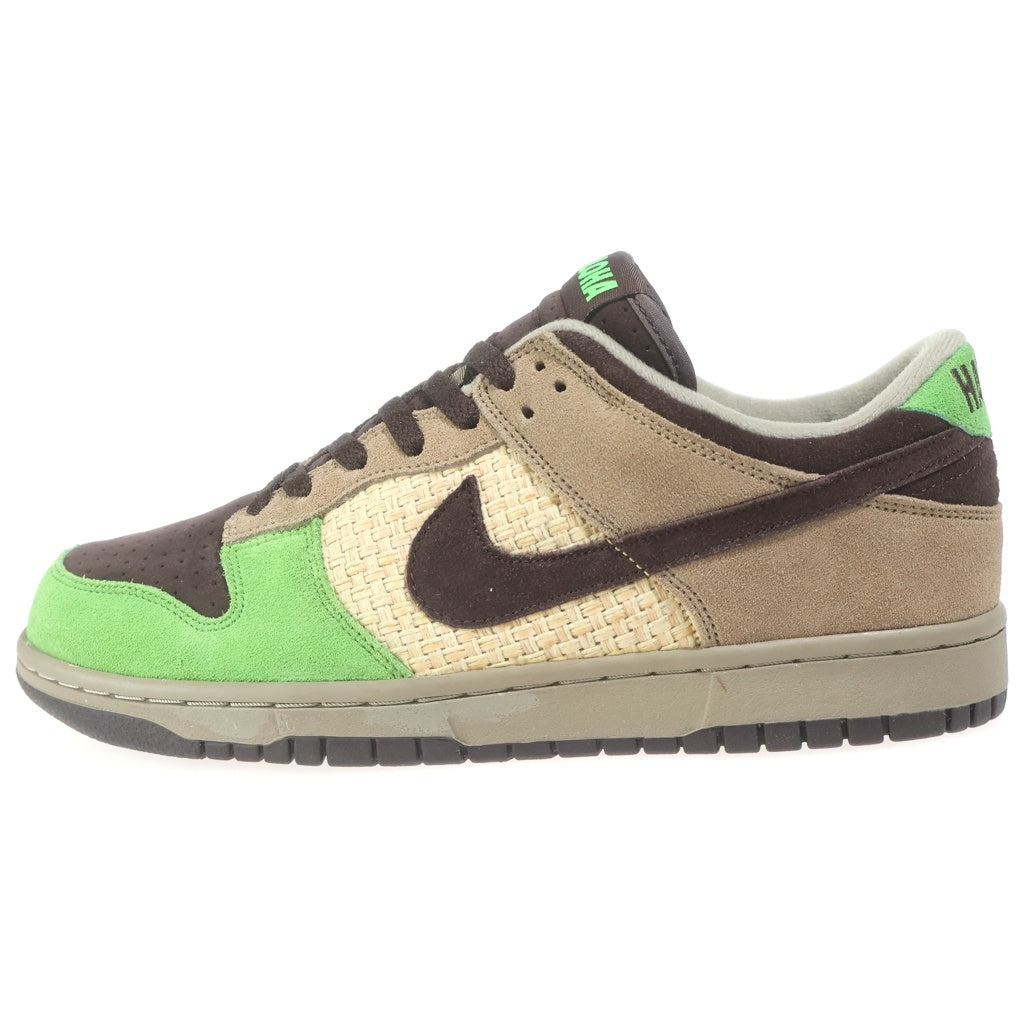 NIKE(ナイキ) 【観賞用 2004年製】 ×KICKS HI DUNK LOW ALOHA キックス ハイ ダンク アロハ ローカットスニーカー ブラウン/グリーン US9/27cm 310661-221