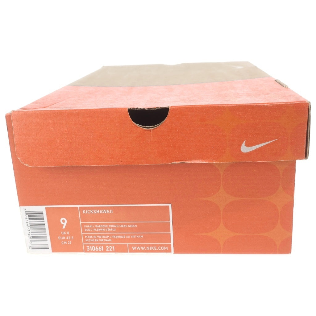 NIKE(ナイキ) 【観賞用 2004年製】 ×KICKS HI DUNK LOW ALOHA キックス ハイ ダンク アロハ ローカットスニーカー ブラウン/グリーン US9/27cm 310661-221