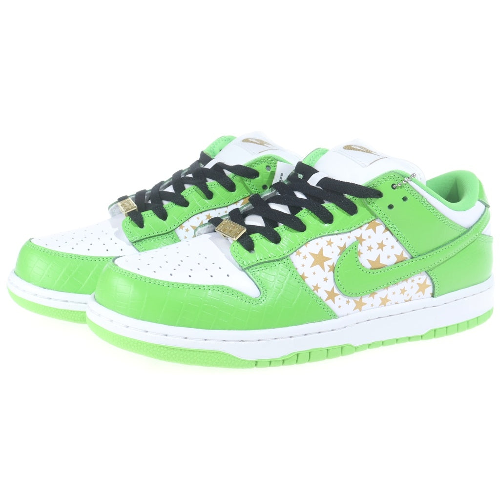 NIKE SB(ナイキエスビー) ×Supreme DUNK LOW OG QS GOLD STARS DH3228-101 シュプリーム ダンク ゴールド スターズ ローカットスニーカー グリーン/ホワイト US9.5/27.5cm