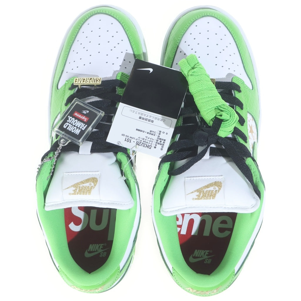 NIKE SB(ナイキエスビー) ×Supreme DUNK LOW OG QS GOLD STARS DH3228-101 シュプリーム ダンク ゴールド スターズ ローカットスニーカー グリーン/ホワイト US9.5/27.5cm