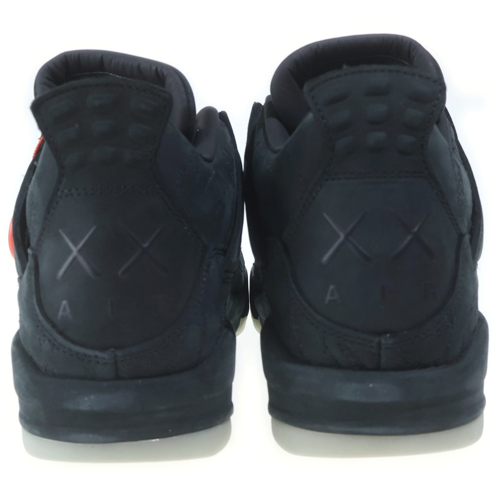 NIKE(ナイキ) ×KAWS AIR JORDAN 4 RETRO BLACK 930155-001 カウズ エアジョーダン4 レトロ ハイカットスニーカー ブラック US9.5/27.5cm