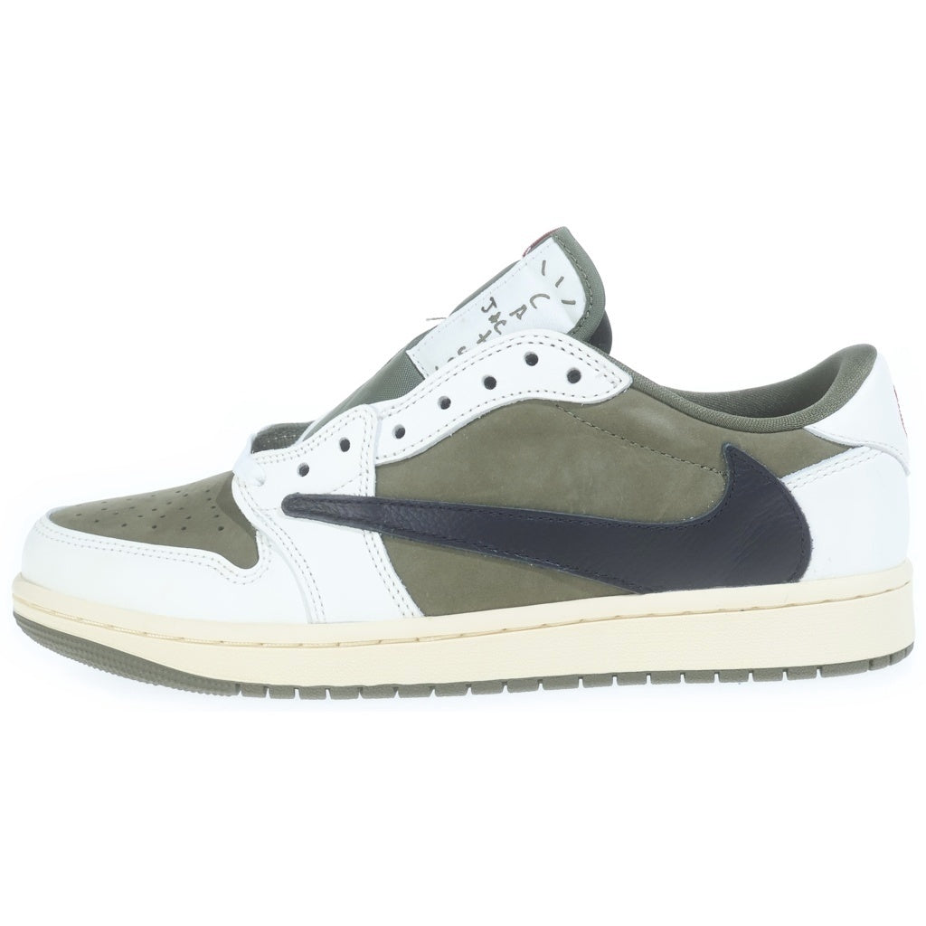 NIKE(ナイキ) ×TRAVIS SCOTT AIR JORDAN 1 LOW OG REVERSE OLIVE DM7866-200 トラヴィススコット エアジョーダン1 リバース オリーブ ローカットスニーカー ホワイト/カーキ US9/27cm