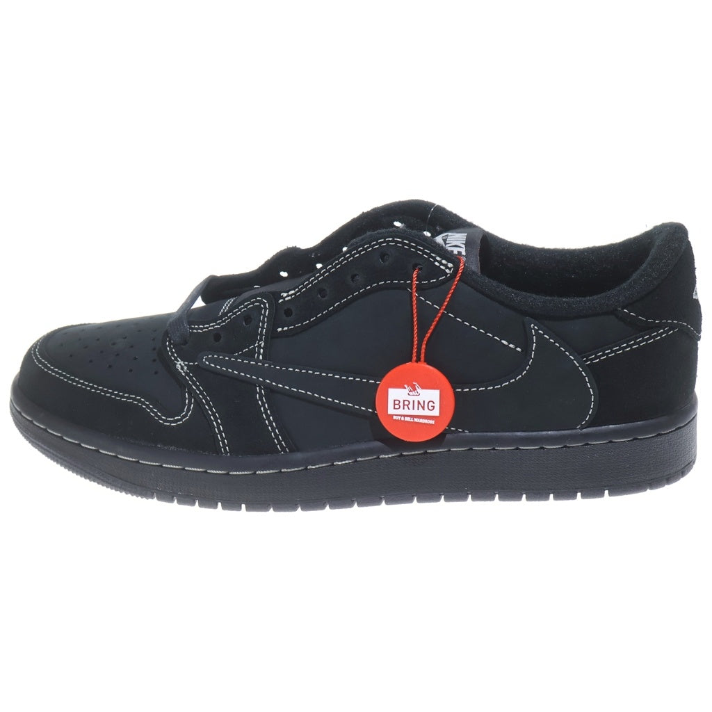NIKE(ナイキ) ×Travis Scott AIR JORDAN1 LOW OG SP BLACK PHANTOM DM7866-001 トラヴィススコット エアジョーダン1 ブラック ファントム ローカットスニーカー US9.5/27.5cm