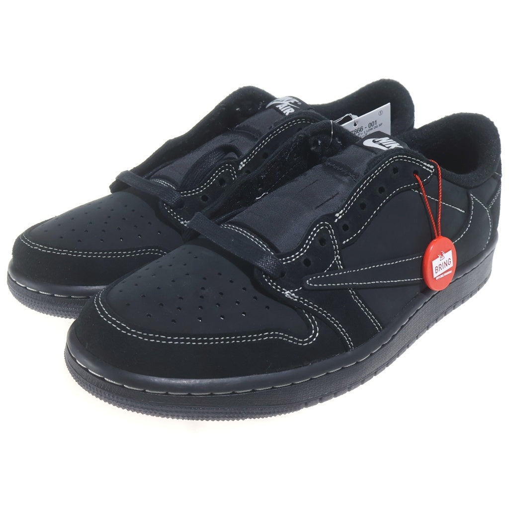 NIKE(ナイキ) ×Travis Scott AIR JORDAN1 LOW OG SP BLACK PHANTOM DM7866-001 トラヴィススコット エアジョーダン1 ブラック ファントム ローカットスニーカー US9.5/27.5cm
