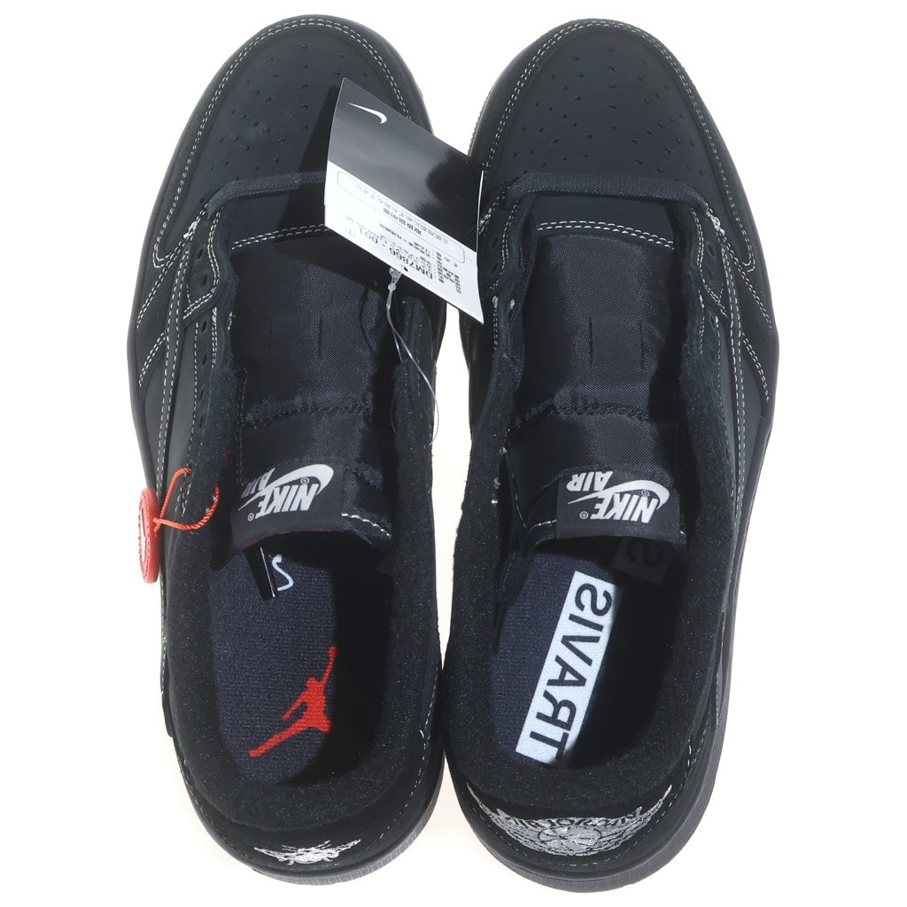 NIKE(ナイキ) ×Travis Scott AIR JORDAN1 LOW OG SP BLACK PHANTOM DM7866-001 トラヴィススコット エアジョーダン1 ブラック ファントム ローカットスニーカー US9.5/27.5cm