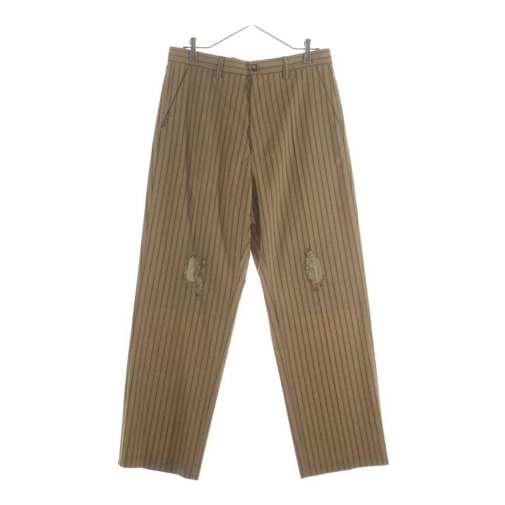 MARNI(マルニ) 23AW トロピカル ウール ストライプ スラックスロングパンツ ブラウン PUMU0267SU