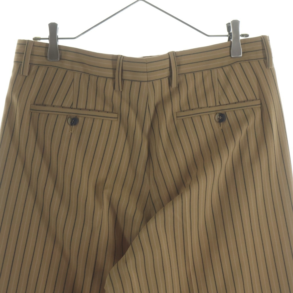 MARNI(マルニ) 23AW トロピカル ウール ストライプ スラックスロングパンツ ブラウン PUMU0267SU