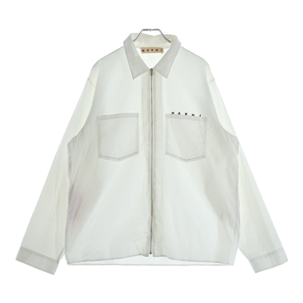 MARNI(マルニ) 25AW ジップアップ 長袖シャツ ホワイト CUMU0297P0