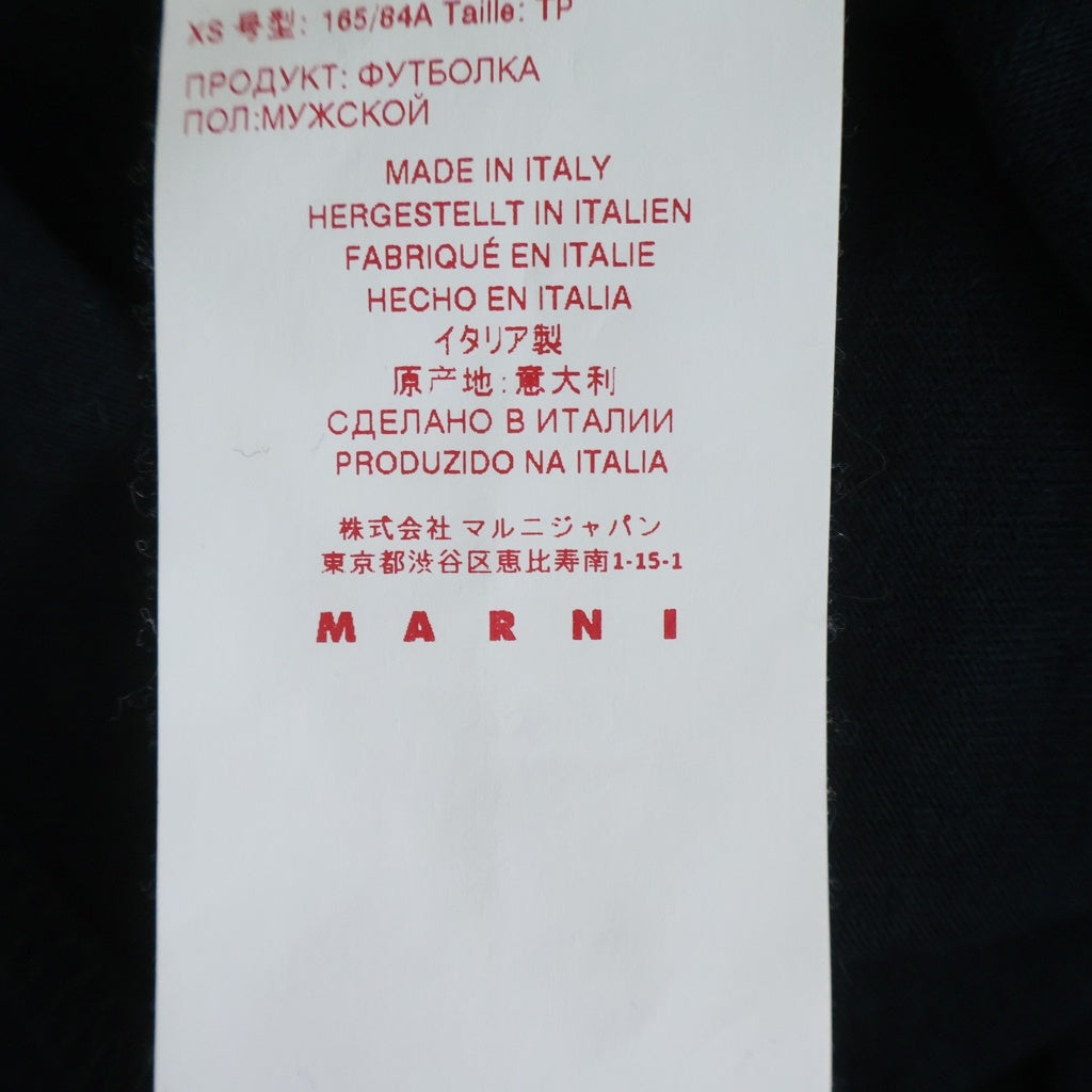 MARNI(マルニ) エンブロイダリー クルーネック 半袖Tシャツカットソー ブラック HUMU0255S1