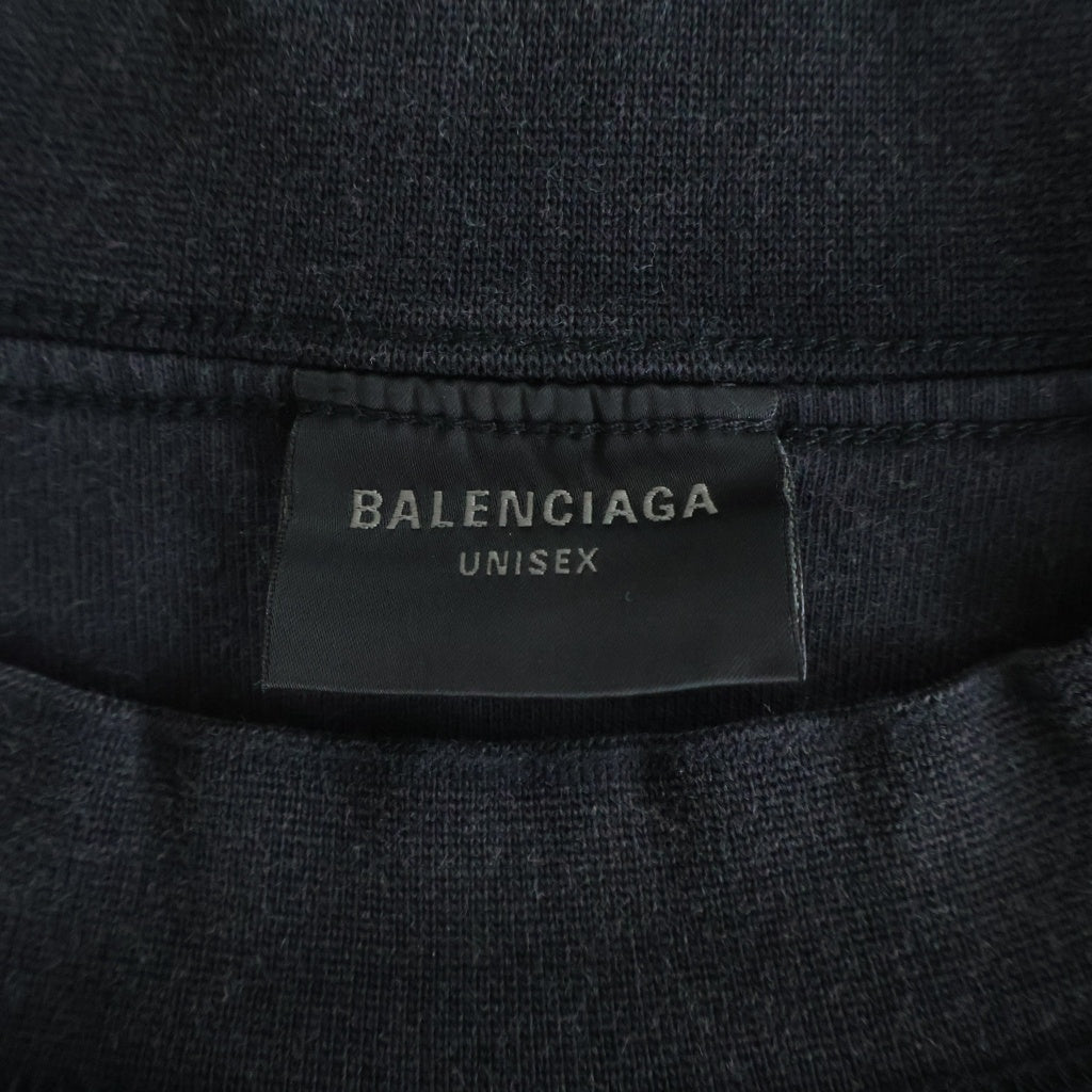 BALENCIAGA(バレンシアガ) デストロイ加工 クルーネック 半袖Tシャツ カットソー ブラック 822441 TSVA2