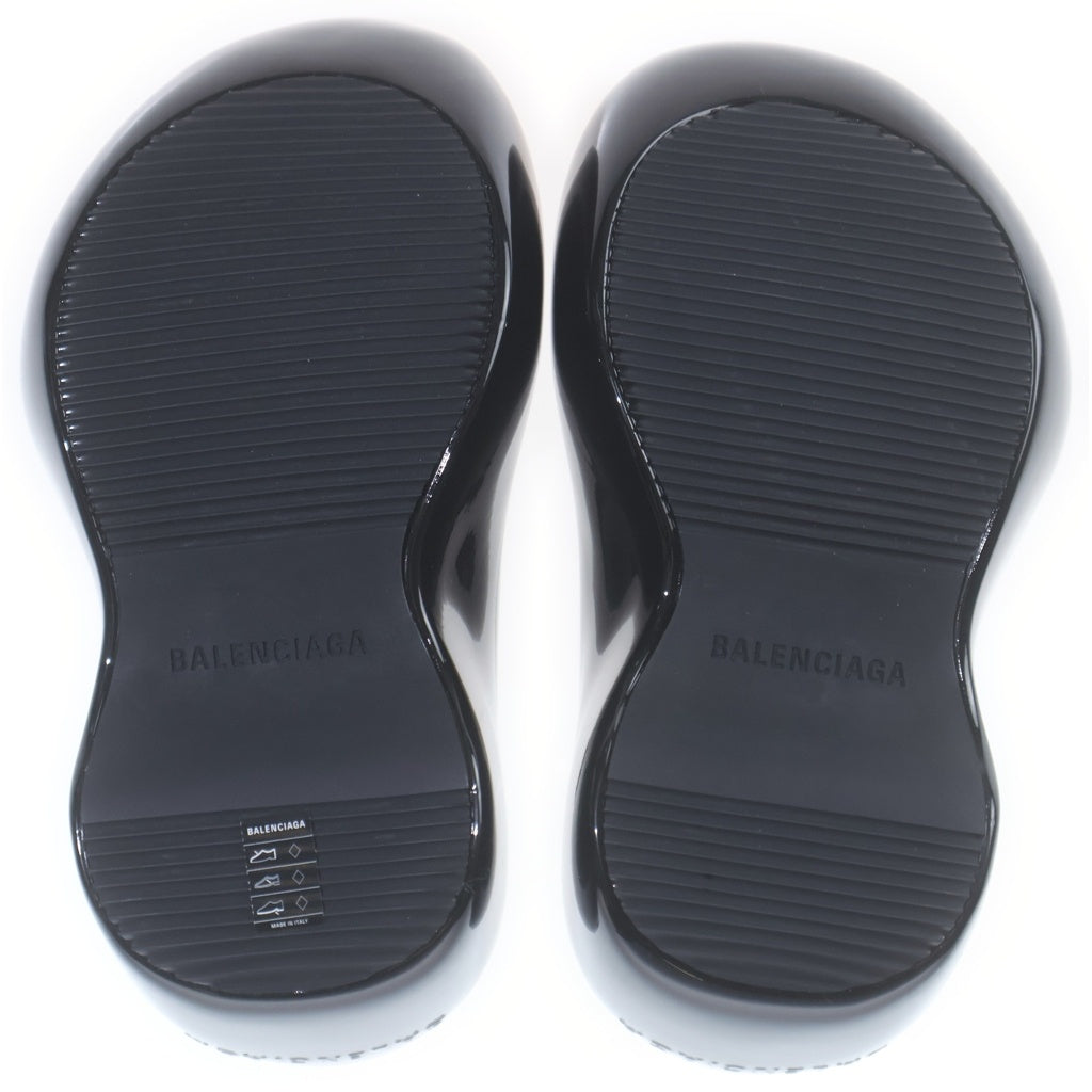 BALENCIAGA(バレンシアガ) 24SS TECHNO SLIDE テクノスライド ラバー素材 プラットフォーム サンダル レディース ブラック 787876
