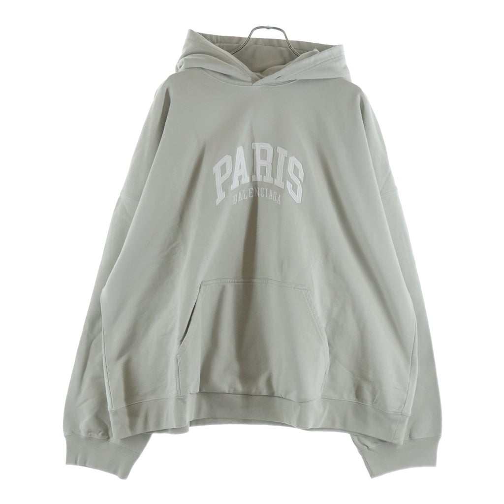 BALENCIAGA(バレンシアガ) ロゴエンブロイダリー フーデッド プルオーバー スウェット パーカー ベージュ 674986 TLVL8