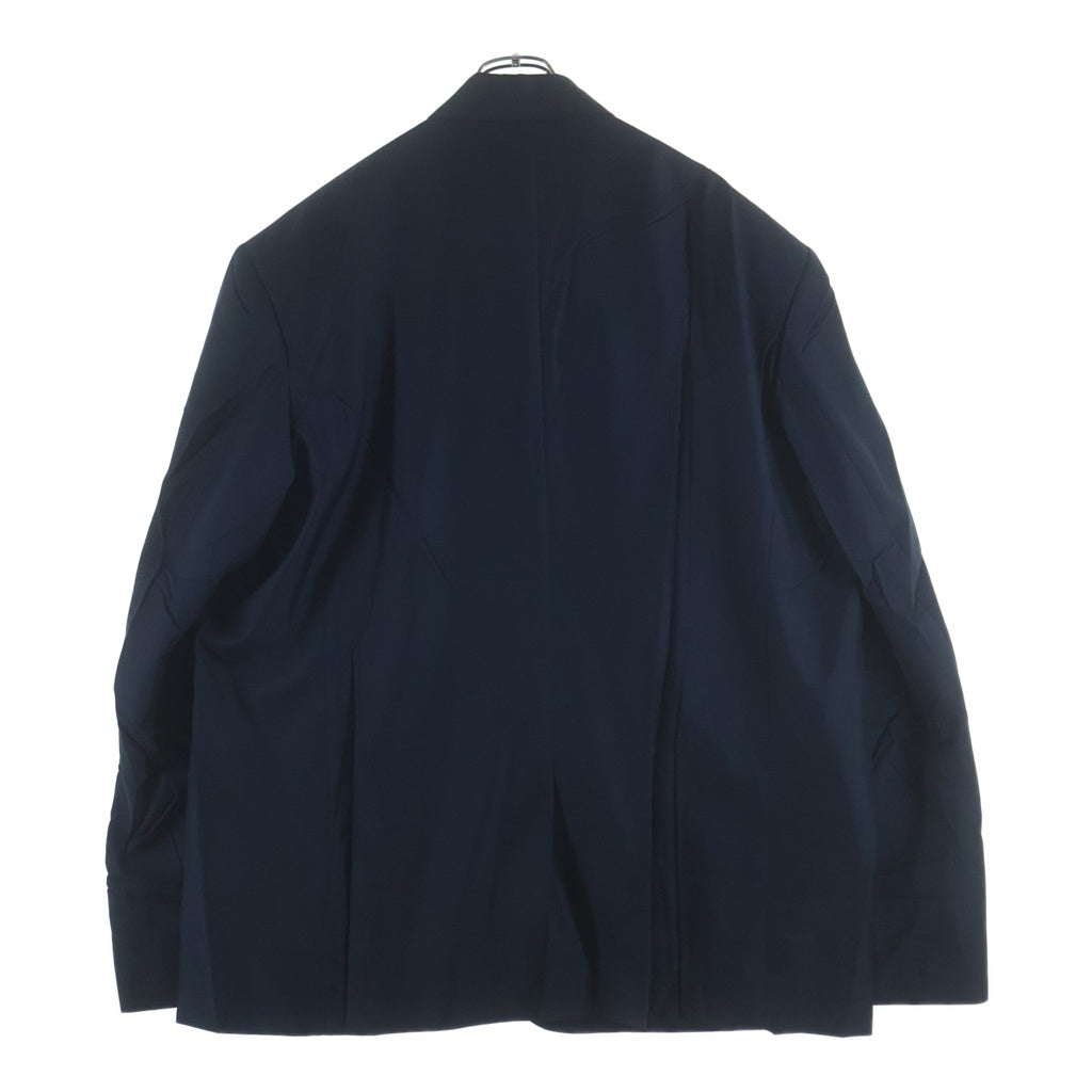 BALENCIAGA(バレンシアガ) NAVY OVERSIZED SINGLE-BREASTED CREASE EFFECT BLAZER ネイビー オーバーシルエット シングルジャケット ブラック 661434 TKT03