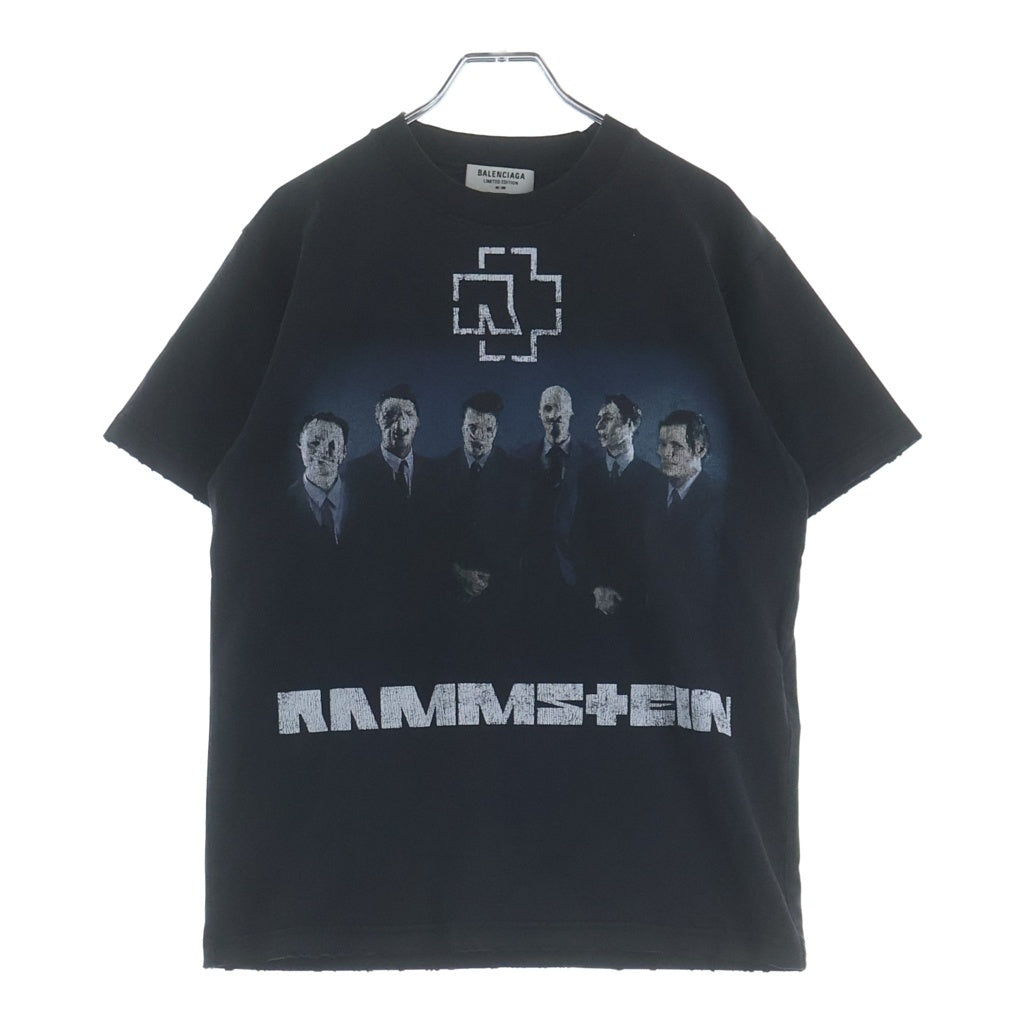 BALENCIAGA(バレンシアガ) ×RAMMSTEIN ラムシュタイン プリントデザイン クルーネック 半袖Tシャツ カットソー ブラック 670943 TLV51