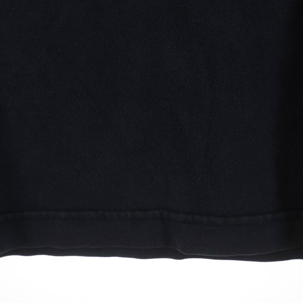 BALENCIAGA(バレンシアガ) ヴィンテージ加工 プリントデザイン クルーネック 半袖Tシャツ カットソー ブラック 739028 TPVM8