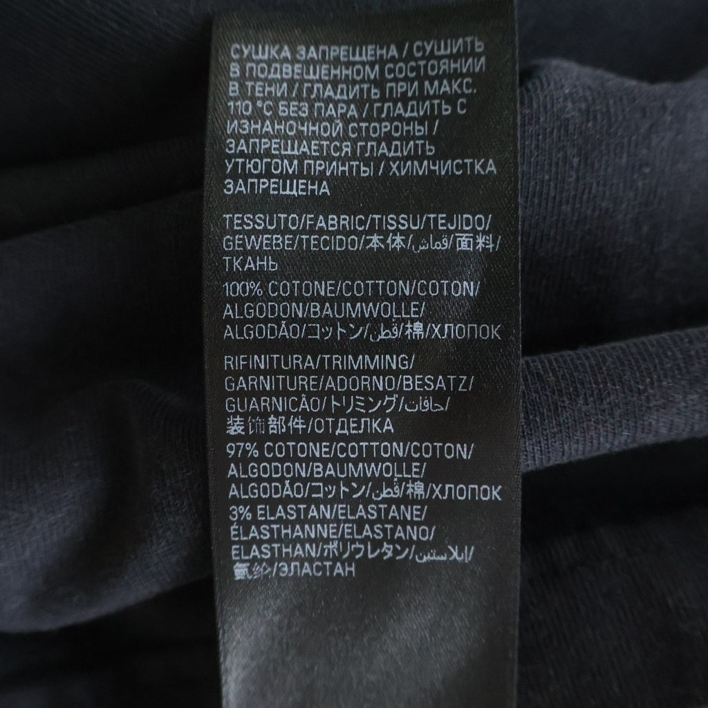 BALENCIAGA(バレンシアガ) ヴィンテージ加工 プリントデザイン クルーネック 半袖Tシャツ カットソー ブラック 739028 TPVM8