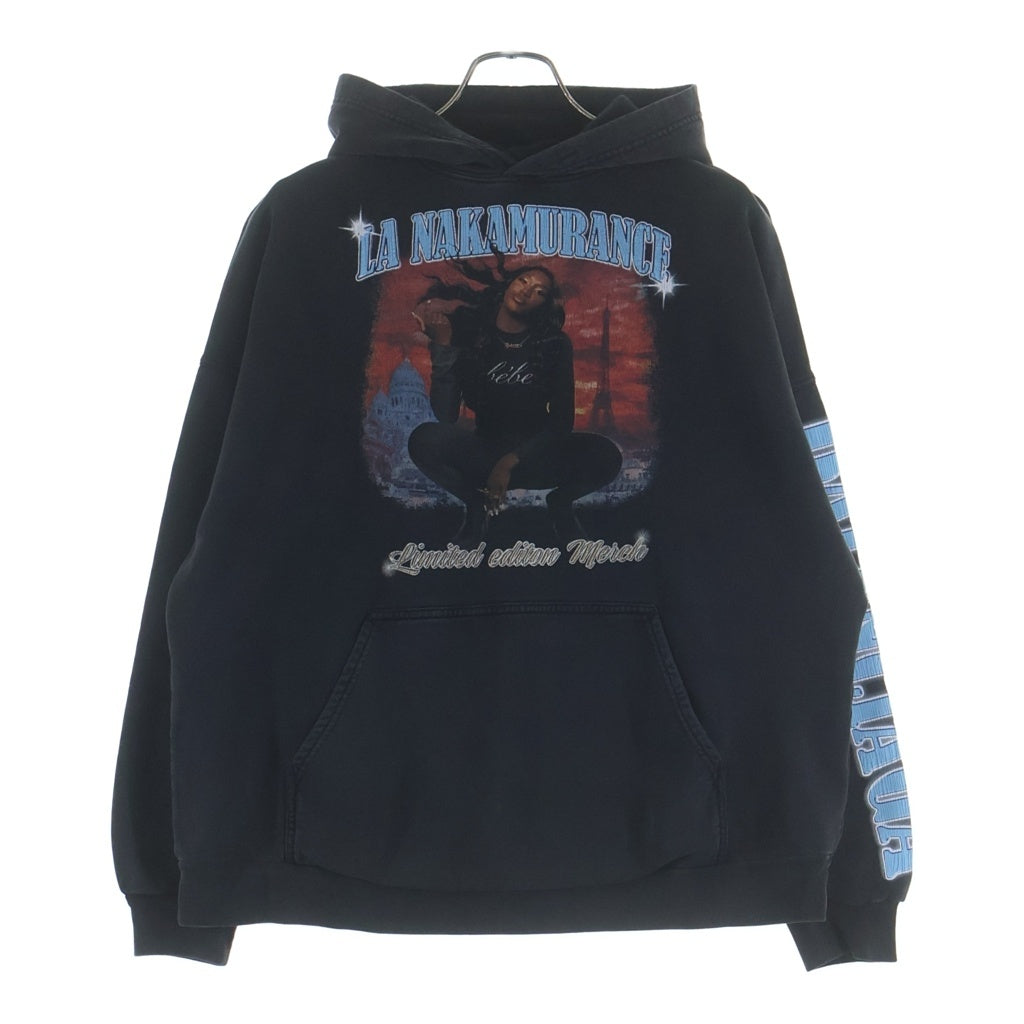 BALENCIAGA(バレンシアガ) MUSIC AYA NAKAMURA MERCH HOODIE WIDE FIT アヤナカムラ プリントデザイン フーデッド プルオーバー パーカー ブラック 675003 TMV85