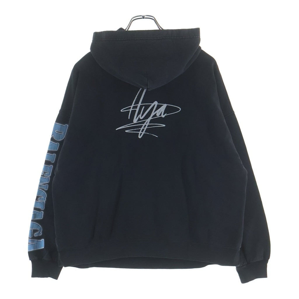 BALENCIAGA(バレンシアガ) MUSIC AYA NAKAMURA MERCH HOODIE WIDE FIT アヤナカムラ プリントデザイン フーデッド プルオーバー パーカー ブラック 675003 TMV85