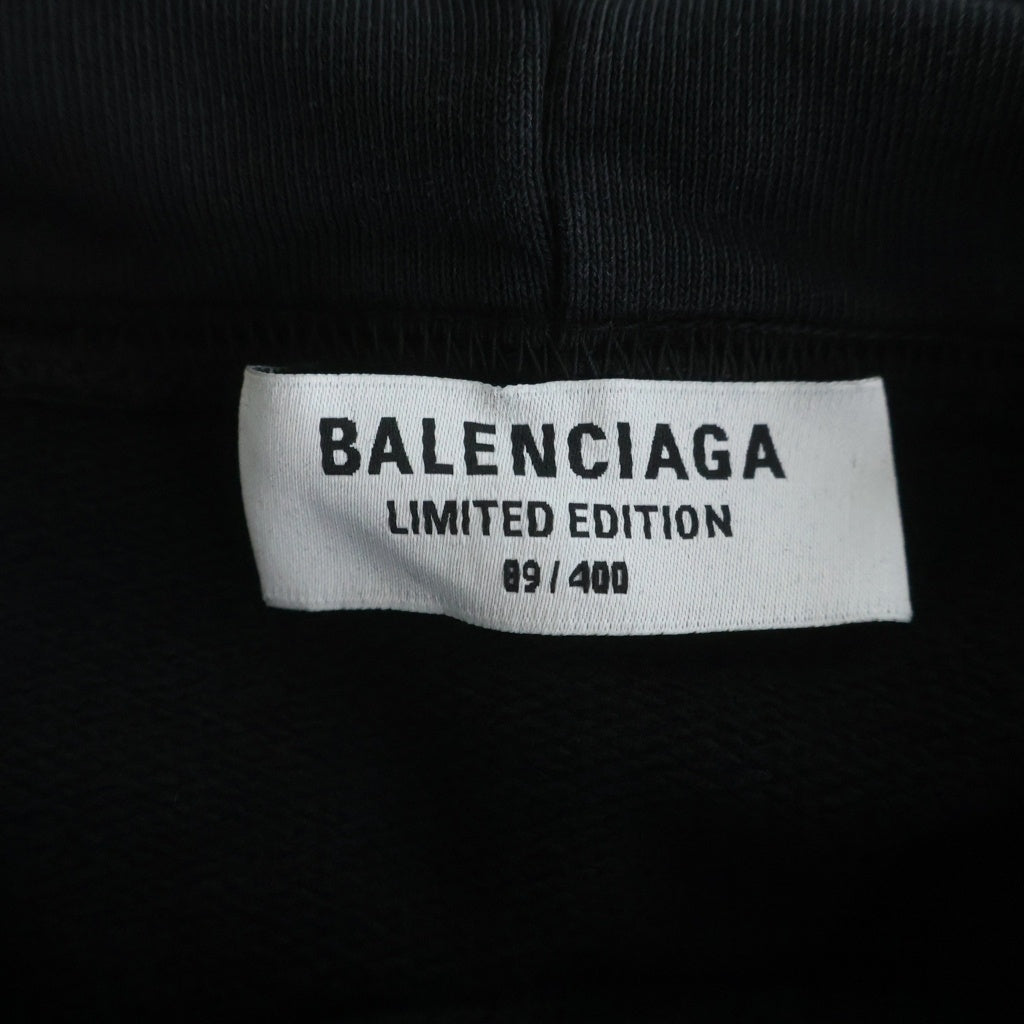 BALENCIAGA(バレンシアガ) MUSIC AYA NAKAMURA MERCH HOODIE WIDE FIT アヤナカムラ プリントデザイン フーデッド プルオーバー パーカー ブラック 675003 TMV85