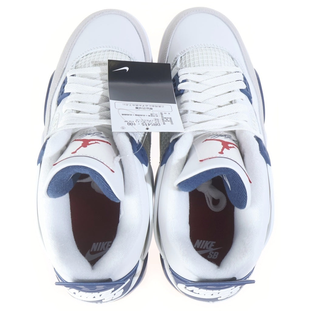 NIKE SB(ナイキエスビー) AIR JORDAN 4 RETRO SP SUMMIT WHITE DR5415-100 エアジョーダン レトロ ハイカットスニーカー ホワイト/ネイビー US9/27cm