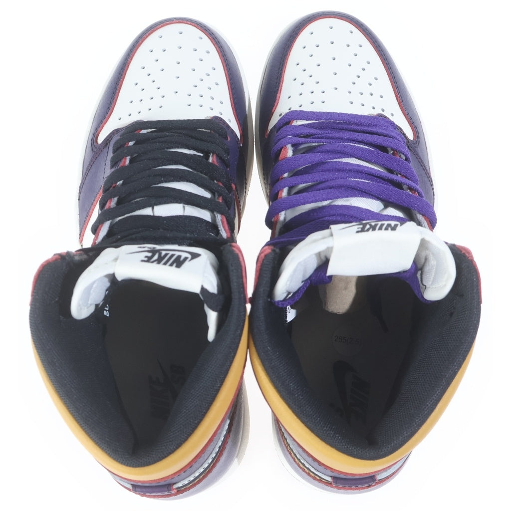 NIKE(ナイキ) AIR JORDAN 1 HIGH OG DEFIANT LA TO CHICAGO CD6578-507 エアジョーダン1 エルエートゥーシカゴ ハイカットスニーカー ホワイト/パープル US8.5/26.5cm