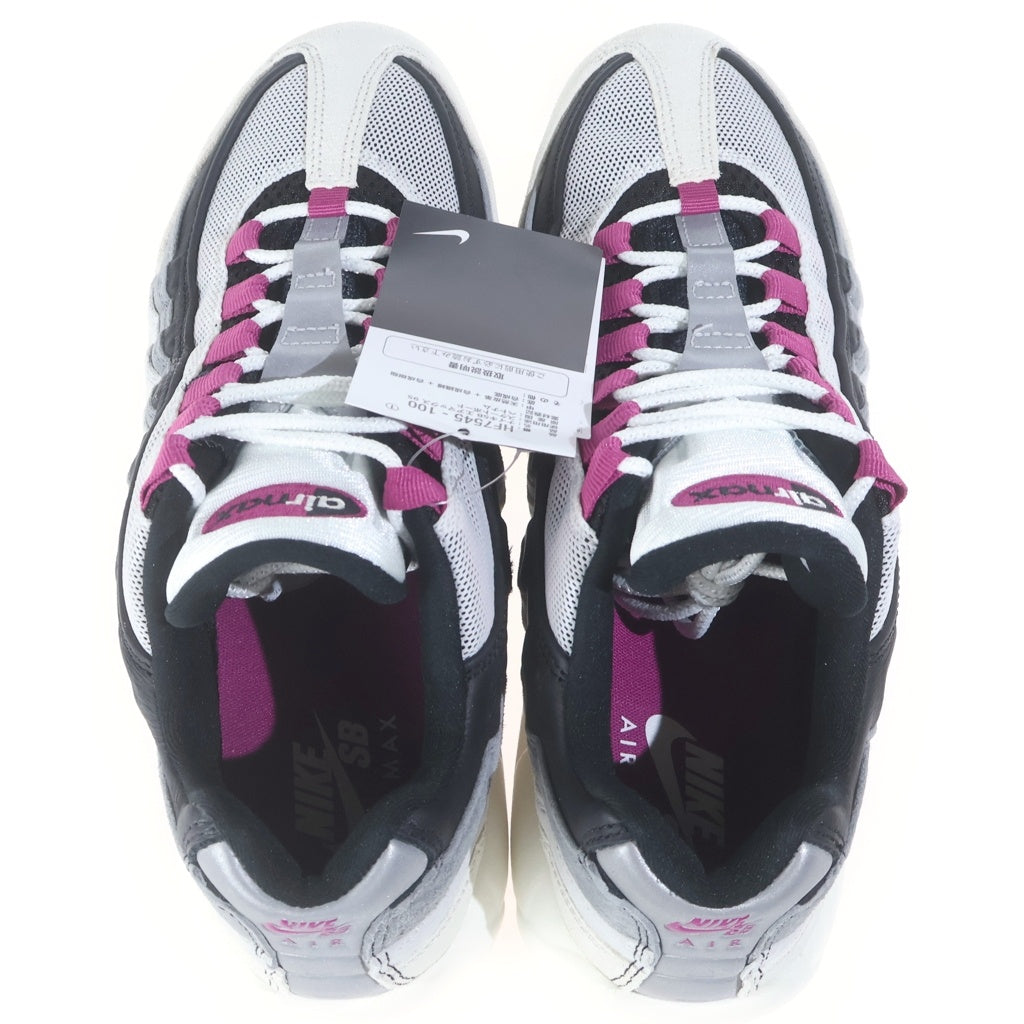 NIKE SB(ナイキエスビー) AIR MAX 95 SUMMIT WHITE CACTUS FLOWER HF7545-100 エアマックス95 サミットホワイト カクタスフラワー ローカットスニーカー ホワイト/パープル US9/27cm