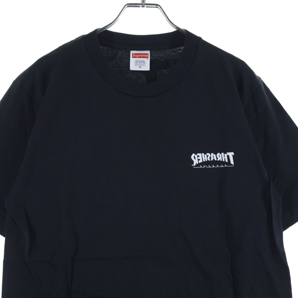 SUPREME(シュプリーム) 24AW ×Thrasher Cross Tee スラッシャー クロス 半袖Tシャツ ブラック -