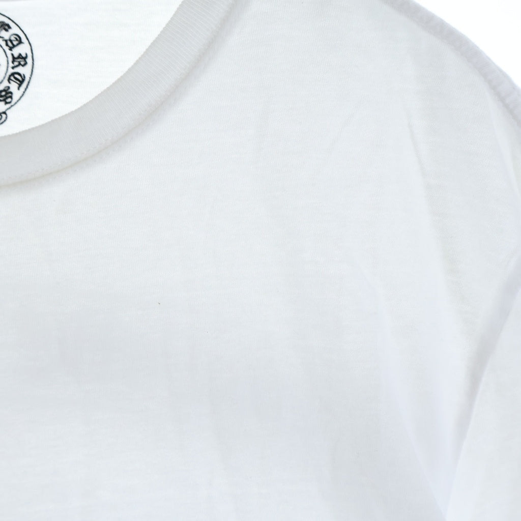 CHROME HEARTS(クロムハーツ) バックスクロールラベルデザイン ホースシュー クルーネック 半袖Tシャツ カットソー ホワイト