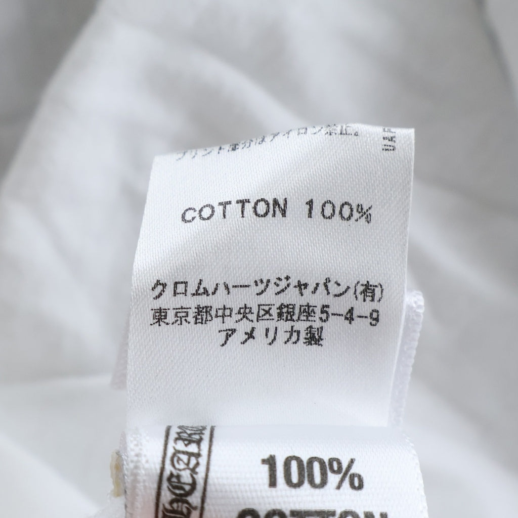 CHROME HEARTS(クロムハーツ) バックスクロールラベルデザイン ホースシュー クルーネック 半袖Tシャツ カットソー ホワイト