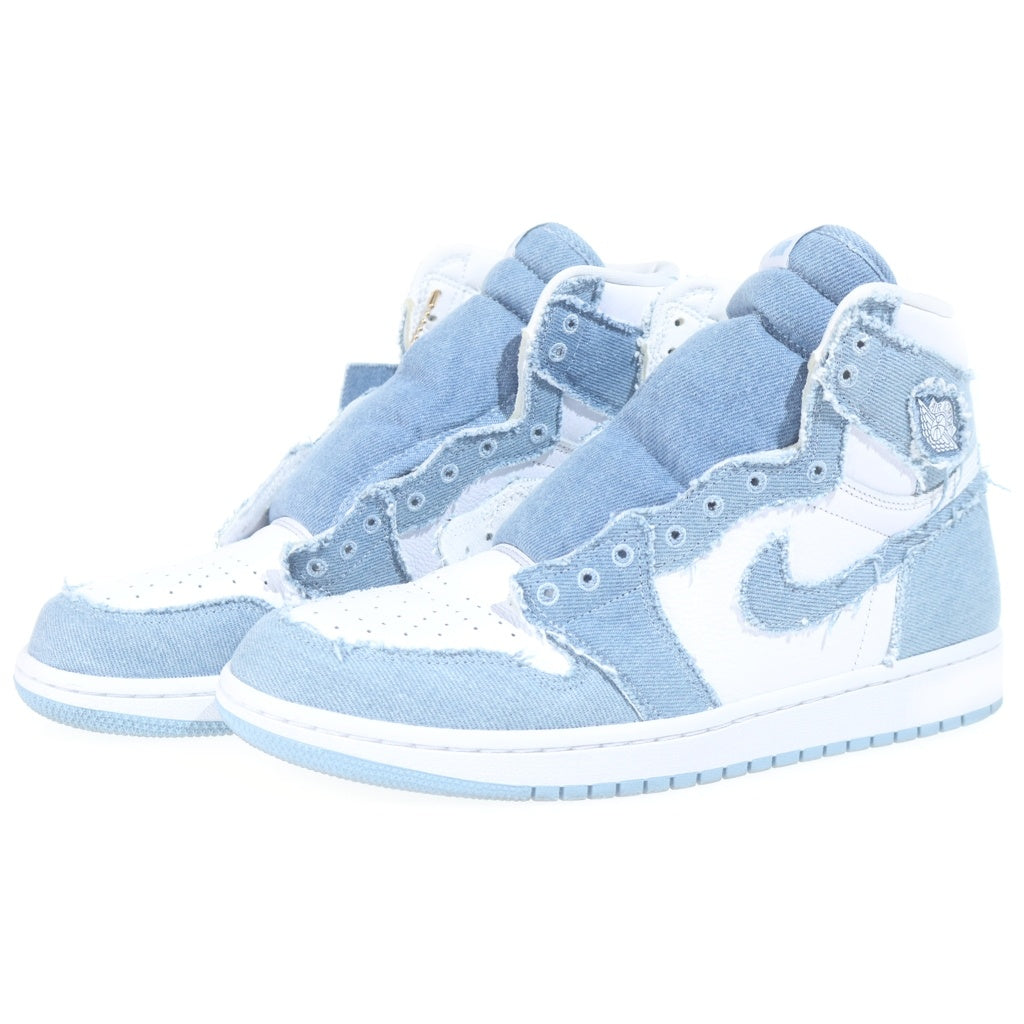 NIKE(ナイキ) WMNS AIR JORDAN 1 HIGH OG DENIM DM9036-104 ウィメンズ エアジョーダン1 デニム ハイカットスニーカー ホワイト/インディゴ US11.5/28.5cm レディース