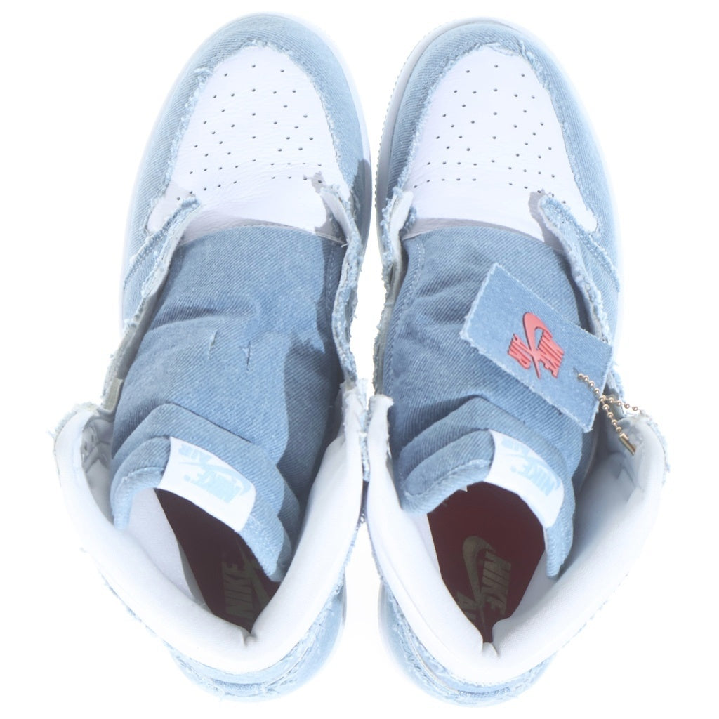 NIKE(ナイキ) WMNS AIR JORDAN 1 HIGH OG DENIM DM9036-104 ウィメンズ エアジョーダン1 デニム ハイカットスニーカー ホワイト/インディゴ US11.5/28.5cm レディース