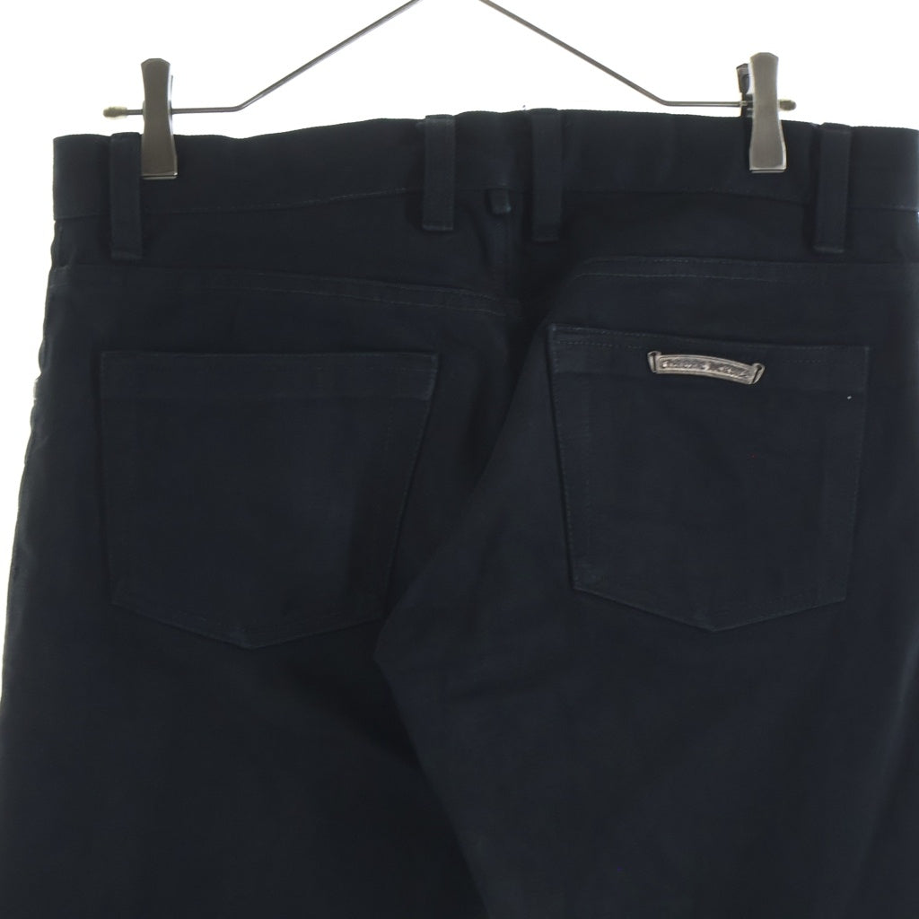 CHROME HEARTS(クロムハーツ) DNM PANTS CRS BTN クロスボールボタン スクロールラベル ボタンフライ デニムパンツ ブラック JVPタグ -