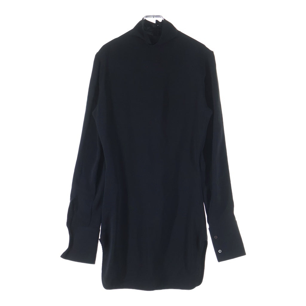JIL SANDER(ジルサンダー) ボタンダウン レーヨン ロング 長袖シャツ ブラック JSPN602889 レディース