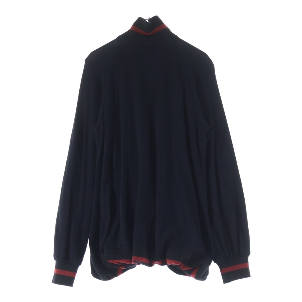 Jean Paul GAULTIER(ジャンポールゴルチエ) ウール混紡 ハーフジップ バルーン トップス ブラック レディース