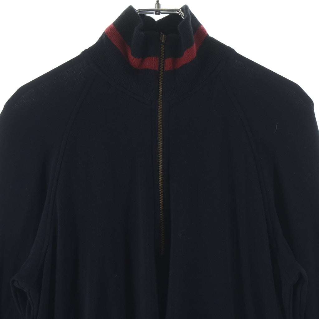 Jean Paul GAULTIER(ジャンポールゴルチエ) ウール混紡 ハーフジップ バルーン トップス ブラック レディース