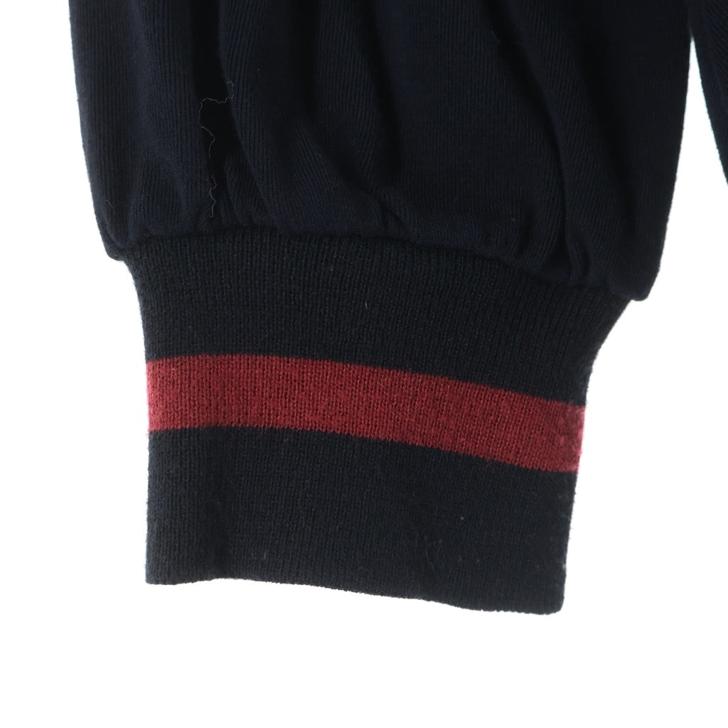 Jean Paul GAULTIER(ジャンポールゴルチエ) ウール混紡 ハーフジップ バルーン トップス ブラック レディース