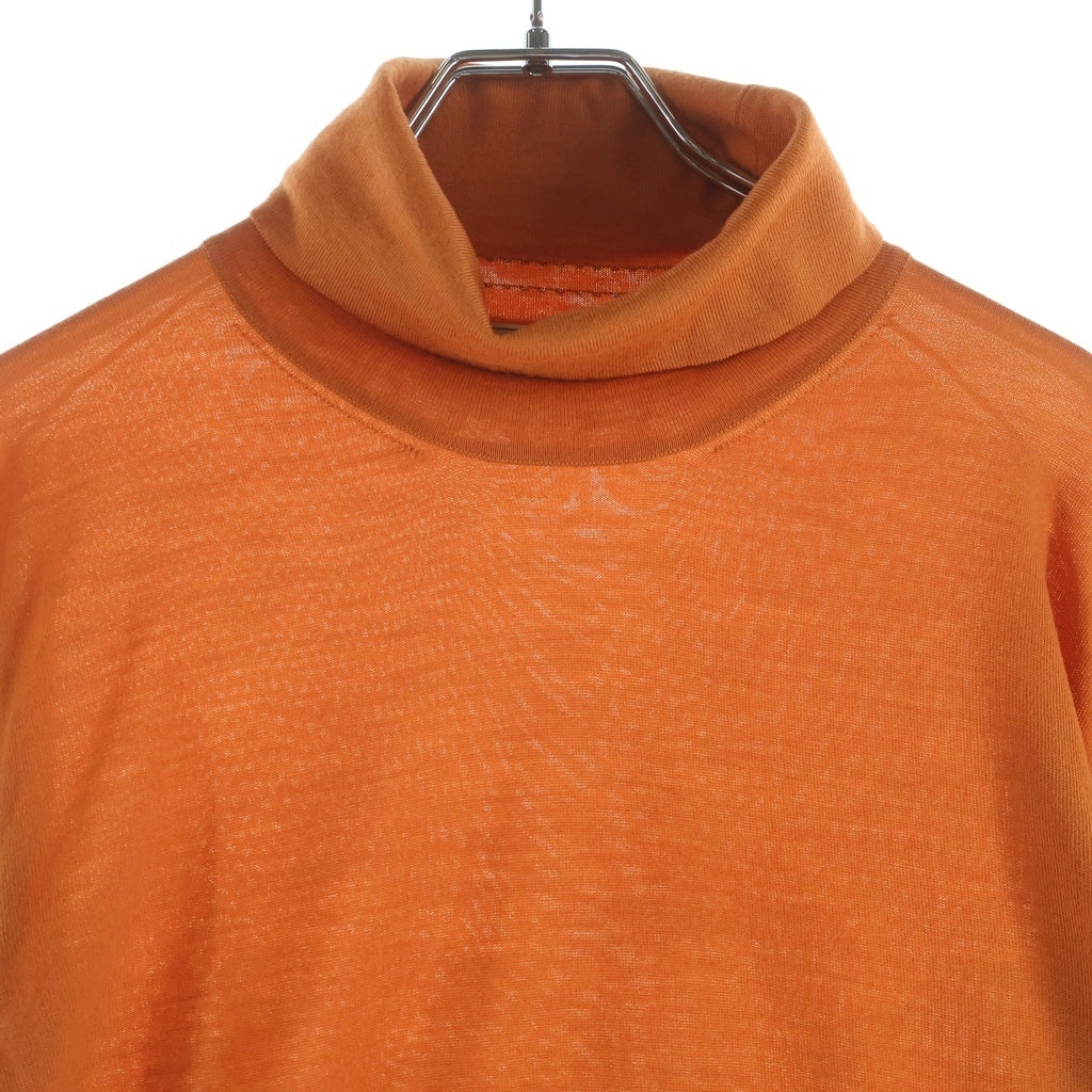 HERMES(エルメス) タートルネック ニットセーター オレンジ レディース