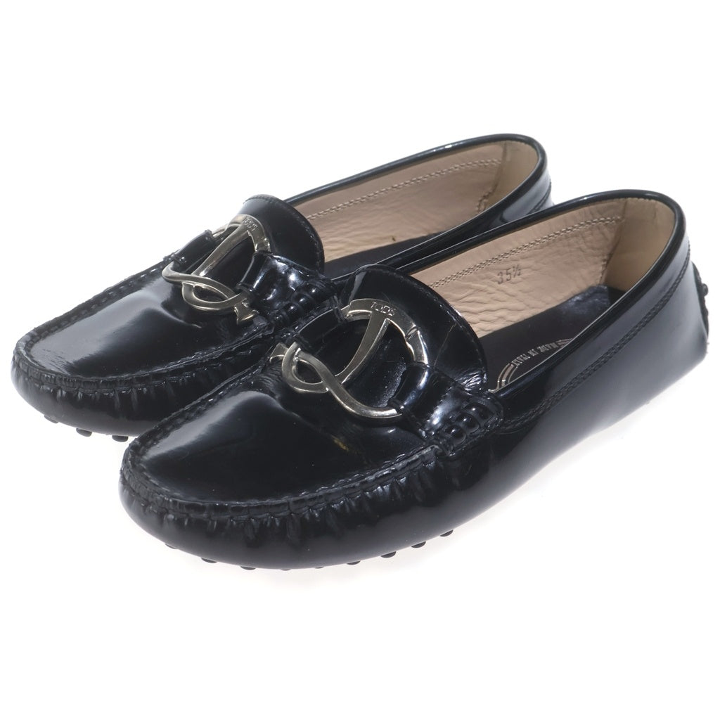 TOD'S(トッズ) レザーパテント ドライビングシューズ ローファー ブラック レディース