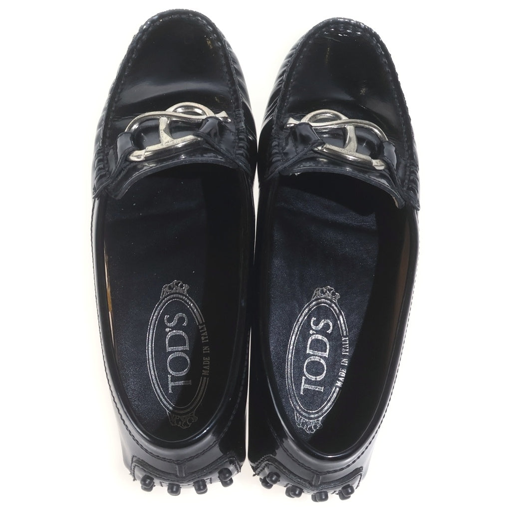 TOD'S(トッズ) レザーパテント ドライビングシューズ ローファー ブラック レディース
