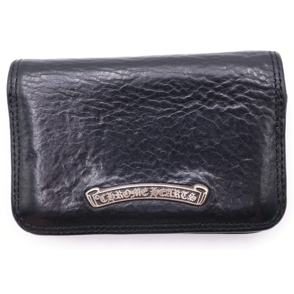 CHROME HEARTS(クロムハーツ) CRD CSE3PKTWDV1 アーチロゴプレート3ポケットレザーカードケース ブラック