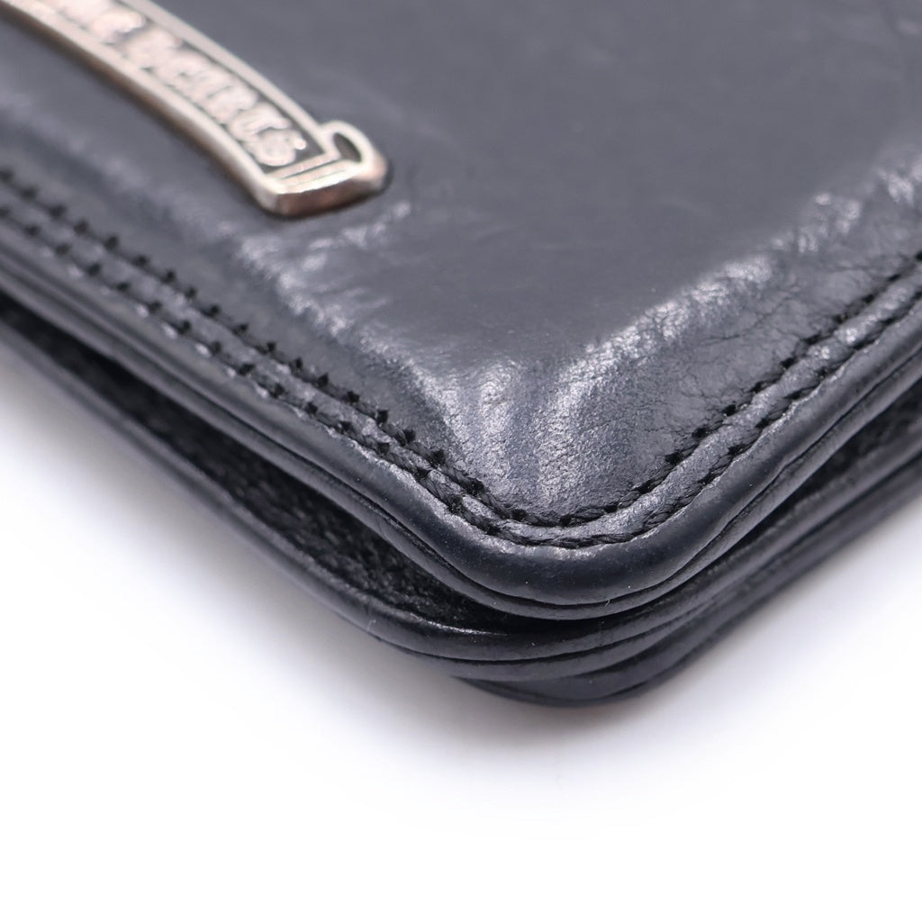 CHROME HEARTS(クロムハーツ) CRD CSE3PKTWDV1 アーチロゴプレート3ポケットレザーカードケース ブラック