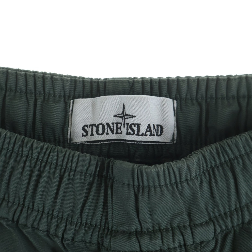 STONE ISLAND(ストーンアイランド) ロゴパッチ付き マルチポケット イージー カーゴパンツ カーキ 801530510