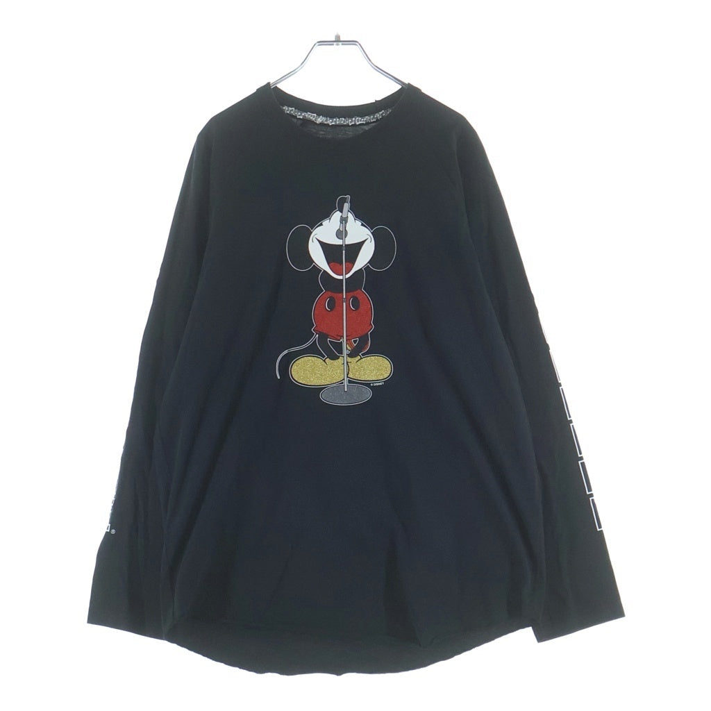 SUPREME(シュプリーム) 25AW x Number (N)ine Mickey Mouse Raglan L/S Top ナンバーナイン ミッキーマウス ラグラン クルーネック 長袖Tシャツ カットソー ブラック